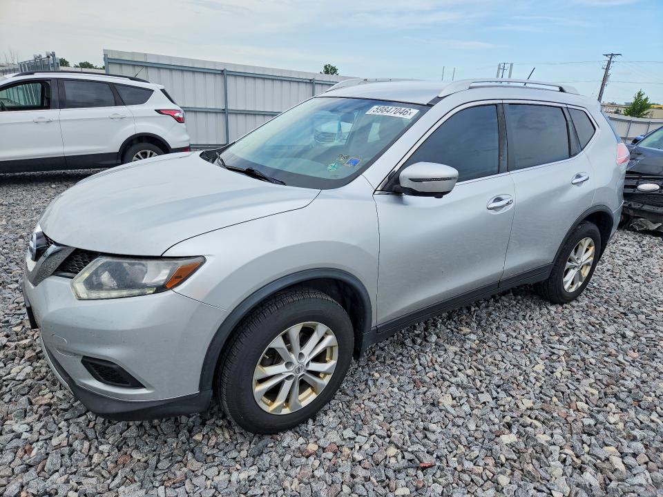 2016 Nissan Rogue VIN KNMAT2MV8GP618472 COPART salvage auction — REAR END, Wi - Certificate Of Title, sold $1,100 on 2026-07-27 (photo 1)