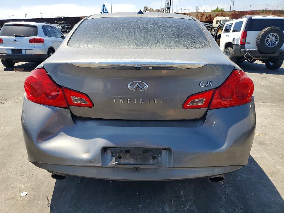 2012 Infiniti G VIN JN1DV6AP1CM811484 COPART salvage auction — REAR END, Ca - Dis/Dlr/Exp App For Dup Clean, sold $925 on 2026-07-29 (photo 6)