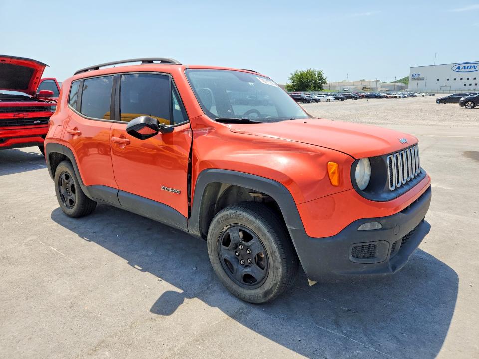 2016 Jeep Renegade VIN ZACCJBAT3GPC77616 COPART salvage auction — FRONT END, Ok - Cert Of Title-Salvage, sold $1,300 on 2026-08-14 (photo 4)