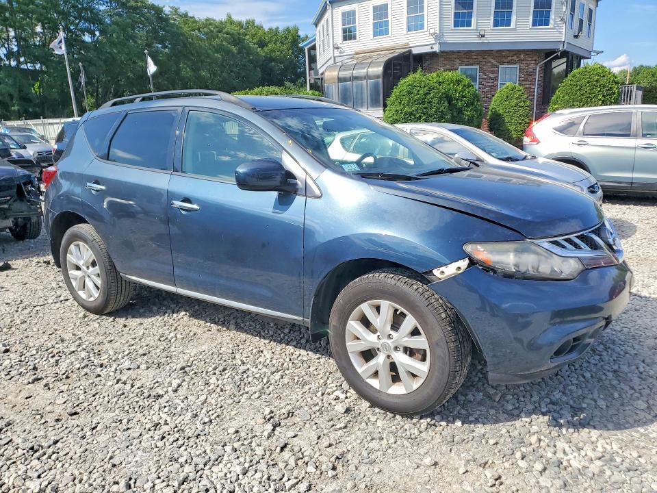 2014 Nissan Murano VIN JN8AZ1MW4EW507409 COPART salvage auction — FRONT END, Ma - Cert Of Title-Reconstrctd Coll, sold $375 on 2026-07-22 (photo 4)