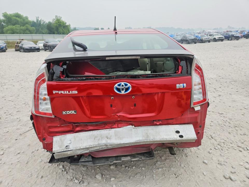 2014 Toyota Prius VIN JTDKN3DU7E1752028 COPART salvage auction — REAR END, Mi - Certificate Of Title, sold $550 on 2026-07-30 (photo 6)