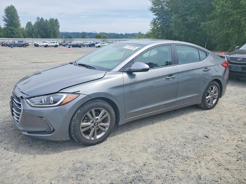 2017 Hyundai Elantra VIN KMHD84LF5HU386755 COPART salvage auction — REAR END, WA - BILL OF SALE, sold $60 on 2026-07-27 (photo 1)