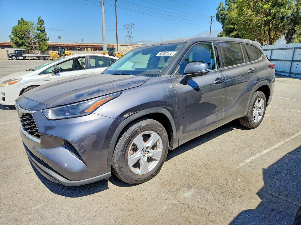 2021 Toyota Highlander VIN 5TDCZRAH1MS039999 COPART salvage auction — REAR END, Nc - Certificate Of Title, sold $10,100 on 2026-07-27 (photo 1)