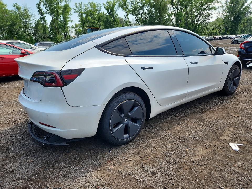 2021 Tesla VIN 5YJ3E1EA8MF987606 COPART salvage auction — REAR END, Ct - Cert Of Title-Salvage, sold $5,700 on 2026-07-17 (photo 3)