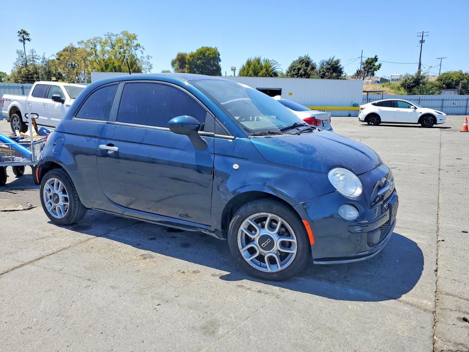 2013 Fiat 500 VIN 3C3CFFAR5DT511647 COPART salvage auction — REAR END, CA - SALVAGE CERTIFICATE, sold $525 on 2026-08-14 (photo 4)