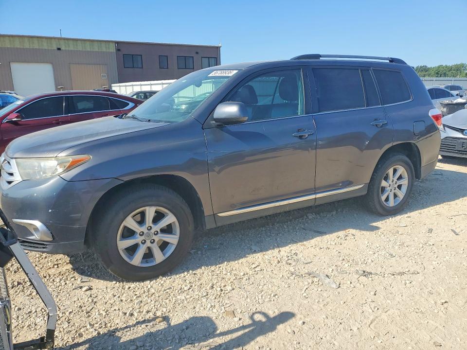 2012 Toyota Highlander VIN 5TDBK3EH4CS133705 COPART salvage auction — FRONT END, Ks - Cert Of Title-Salvage, sold $1,200 on 2026-07-28 (photo 1)