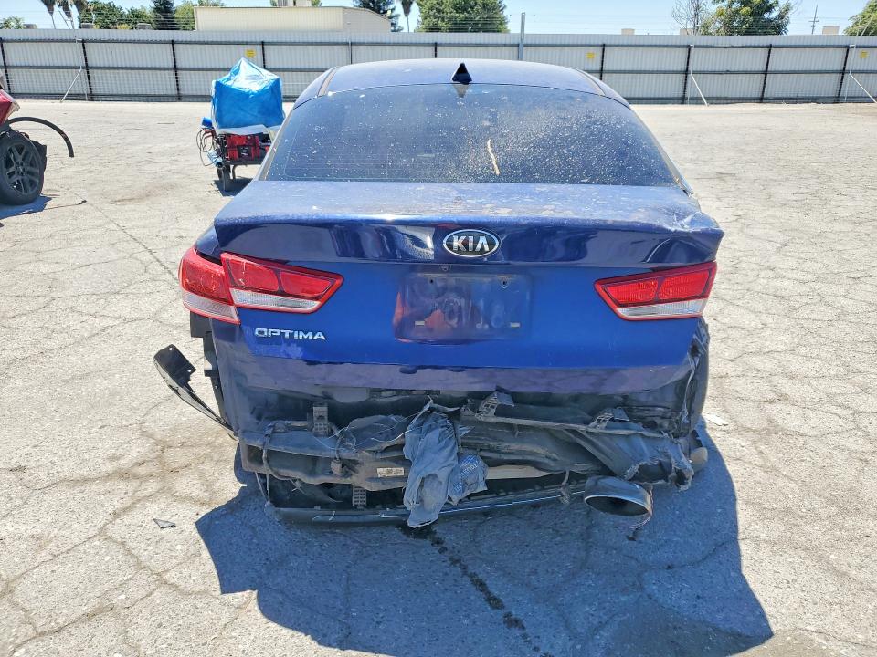 2019 Kia Optima VIN 5XXGT4L3XKG371221 COPART salvage auction — REAR END, Ca - Non-Repairable Vehicle Cert, sold $1,400 on 2026-08-21 (photo 6)