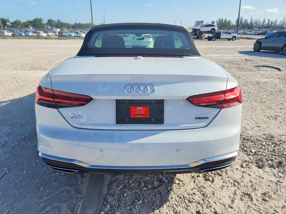 2024 Audi A5 VIN WAU3AGF52RN003114 COPART salvage auction — WATER/FLOOD, FL - CERT OF TITLE-SLVG REBLD FLOOD, sold $10,500 on 2026-07-28 (photo 6)