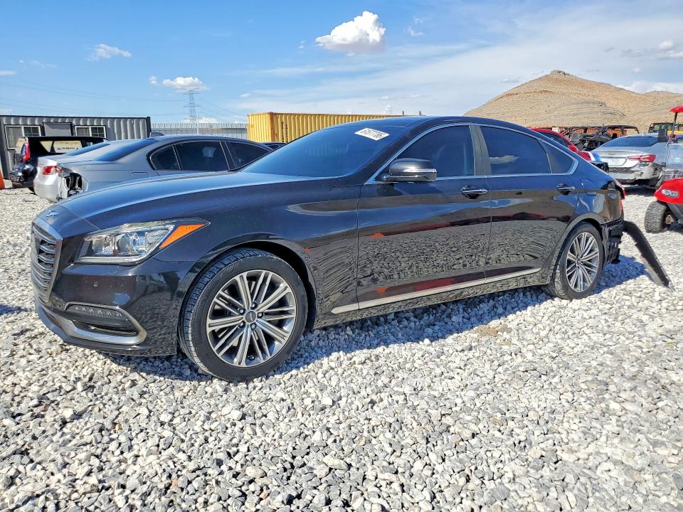2018 Genesis VIN KMHGN4JE5JU234271 COPART salvage auction — REAR END, NV - SALVAGE TITLE, sold $3,850 on 2026-08-03 (photo 1)