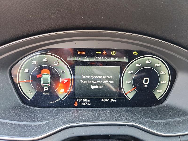 2021 Audi Q5 VIN WA1BAAFY3M2020630 COPART salvage auction — FRONT END, Pa - Certificate Of Salvage, sold $10,900 on 2026-07-31 (photo 9)