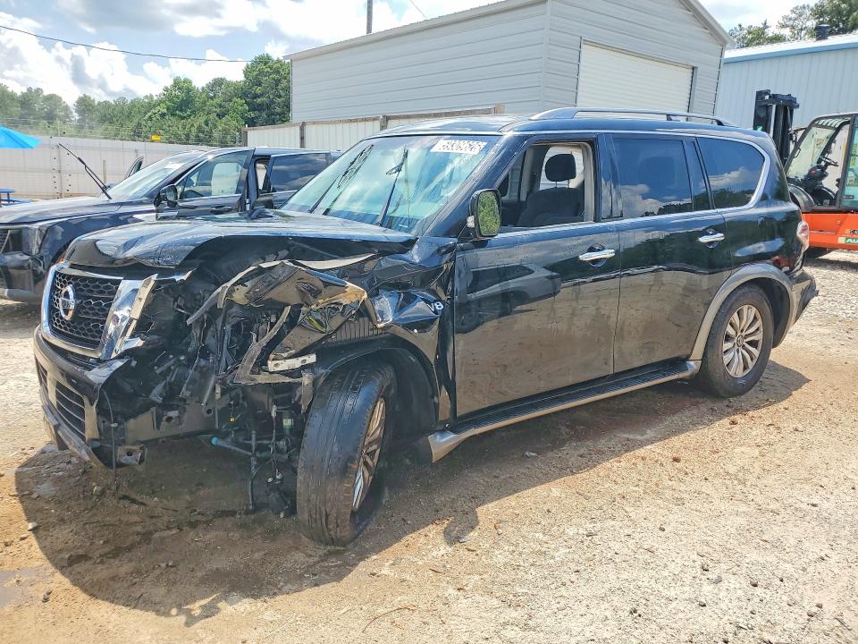 2020 Nissan Armada VIN JN8AY2NDXLX017361 COPART salvage auction — FRONT END, Ga - Certificate Of Title, sold $275 on 2026-07-28 (photo 1)