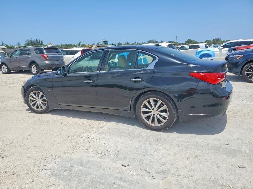 2014 Infiniti Q50 VIN JN1BV7APXEM674349 COPART salvage auction — FRONT END, FL - CERTIFICATE OF TITLE, sold $700 on 2026-07-28 (photo 2)