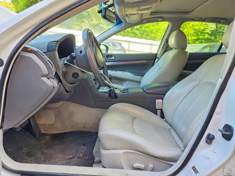 2011 Infiniti G37 VIN JN1CV6AR6BM350813 COPART salvage auction — FRONT END, Vt - Certificate Of Title, sold $750 on 2026-07-13 (photo 7)