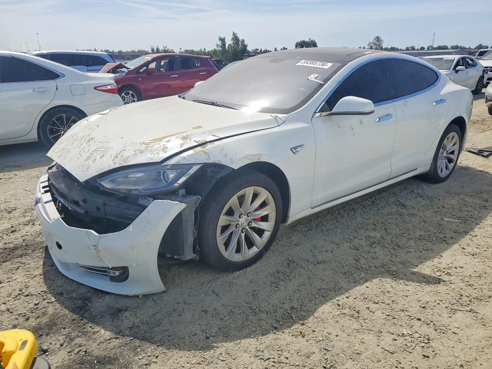 2014 Tesla Model s VIN 5YJSA1H17EFP37763 COPART salvage auction — FRONT END, CA - SALVAGE CERTIFICATE, sold $2,100 on 2026-07-27 (photo 1)