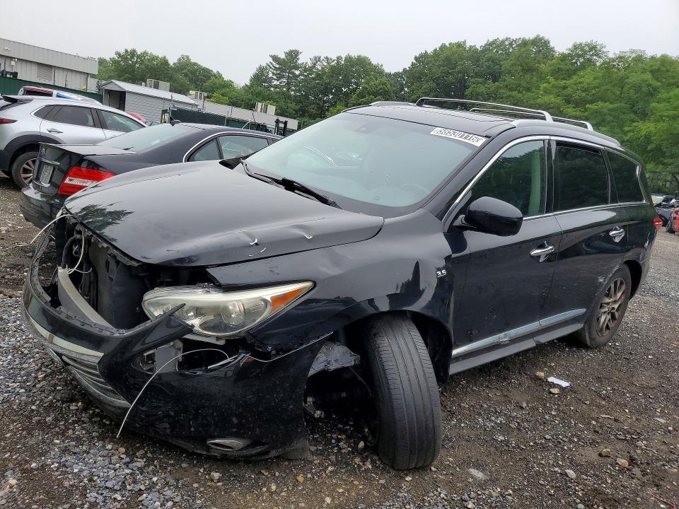 2014 Infiniti Qx60 VIN 5N1AL0MMXEC538148 COPART salvage auction — FRONT END, Md - Certificate Of Title, sold $350 on 2026-07-28 (photo 1)