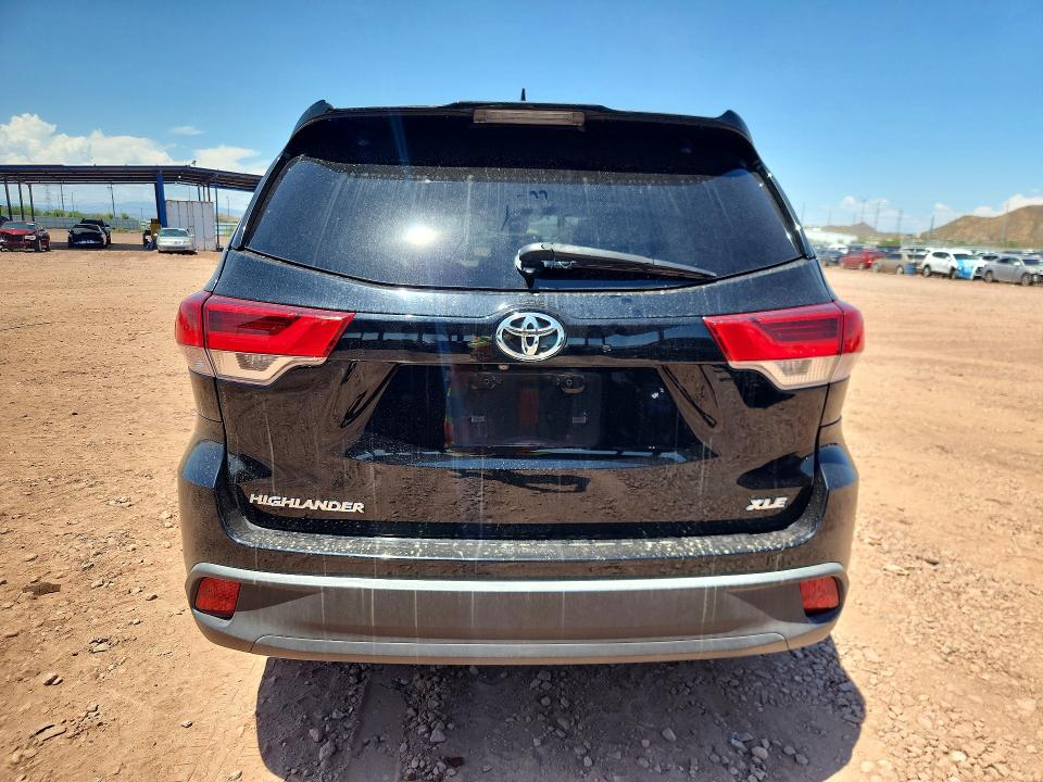 2019 Toyota Highlander VIN 5TDKZRFH4KS559213 COPART salvage auction — FRONT END, Sc - Salvage Title, sold $200 on 2026-07-21 (photo 6)