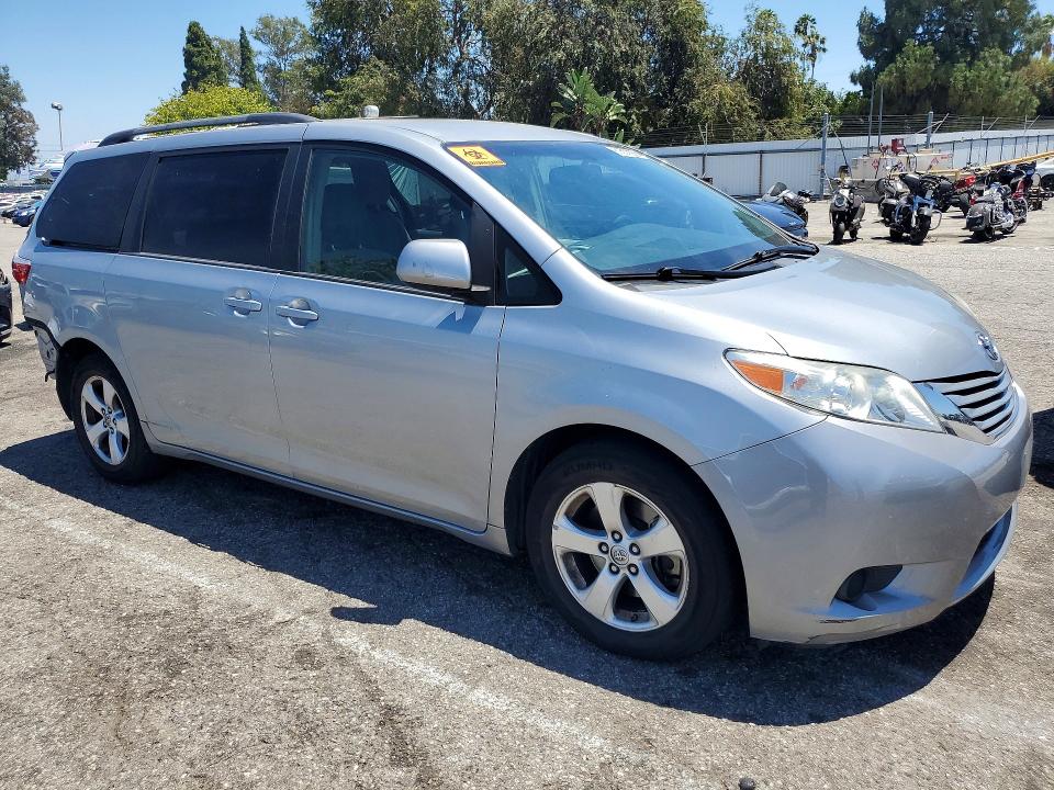 2017 Toyota Sienna VIN 5TDKZ3DC4HS836245 COPART salvage auction — REAR END, Ca - Salvage Certificate, sold $3,450 on 2026-07-24 (photo 4)