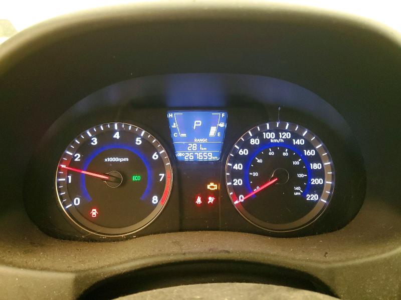 2012 Hyundai Accent VIN KMHCT5AE2CU044862 COPART salvage auction — FRONT END, Qc - Gravement Accidente, sold $125 on 2026-09-08 (photo 9)