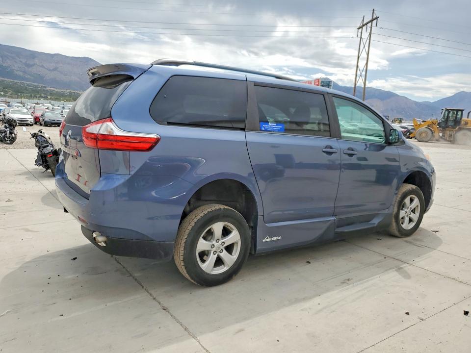 2015 Toyota Sienna VIN 5TDKK3DC6FS582653 COPART salvage auction — NORMAL WEAR, Ut - Certificate Of Title, sold $21,500 on 2026-07-13 (photo 3)