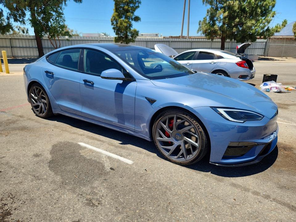 2026 Tesla Model s VIN 5YJSA1E69TF555690 COPART salvage auction — REAR END, Ca - Salvage Certificate, sold $40,500 on 2026-07-21 (photo 4)