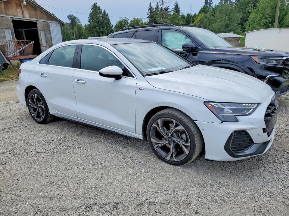 2025 Audi A3 VIN WAULUCGY4SA121994 COPART salvage auction — SIDE, Ab - Oop - Active, sold $16,500 on 2026-07-29 (photo 4)