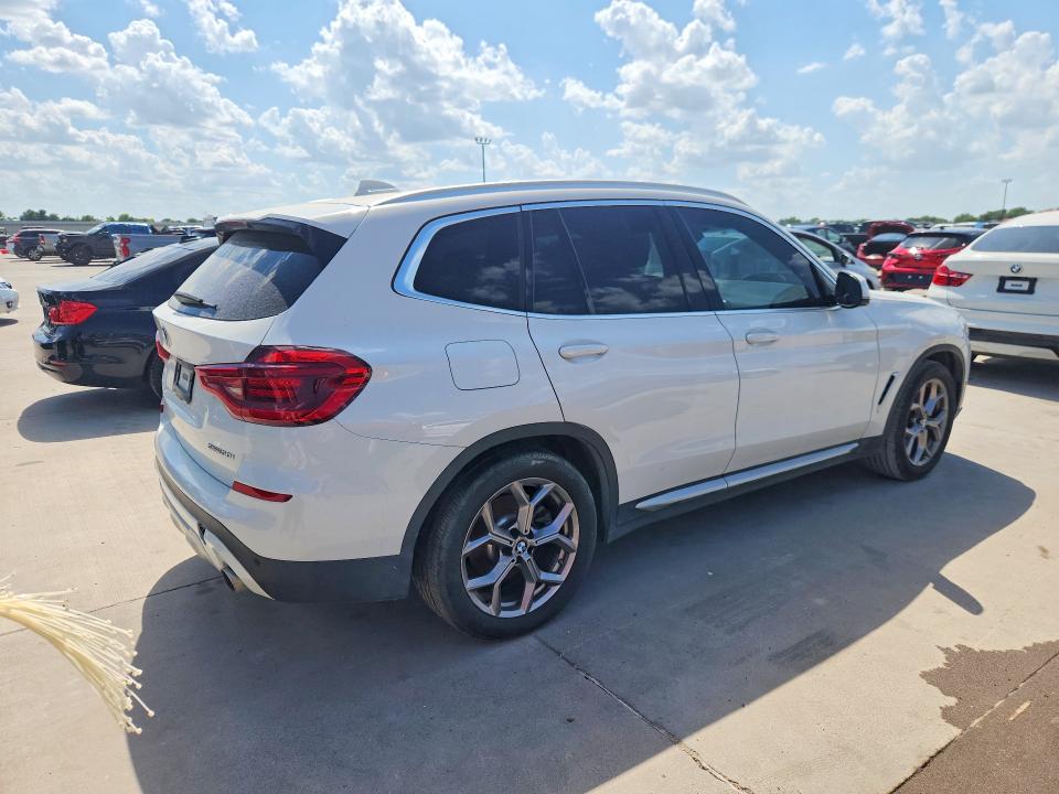 2020 BMW X3 VIN 5UXTY3C08L9B55304 COPART salvage auction — WATER/FLOOD, Tx - Certificate Of Title (P), sold $9,300 on 2026-07-30 (photo 3)