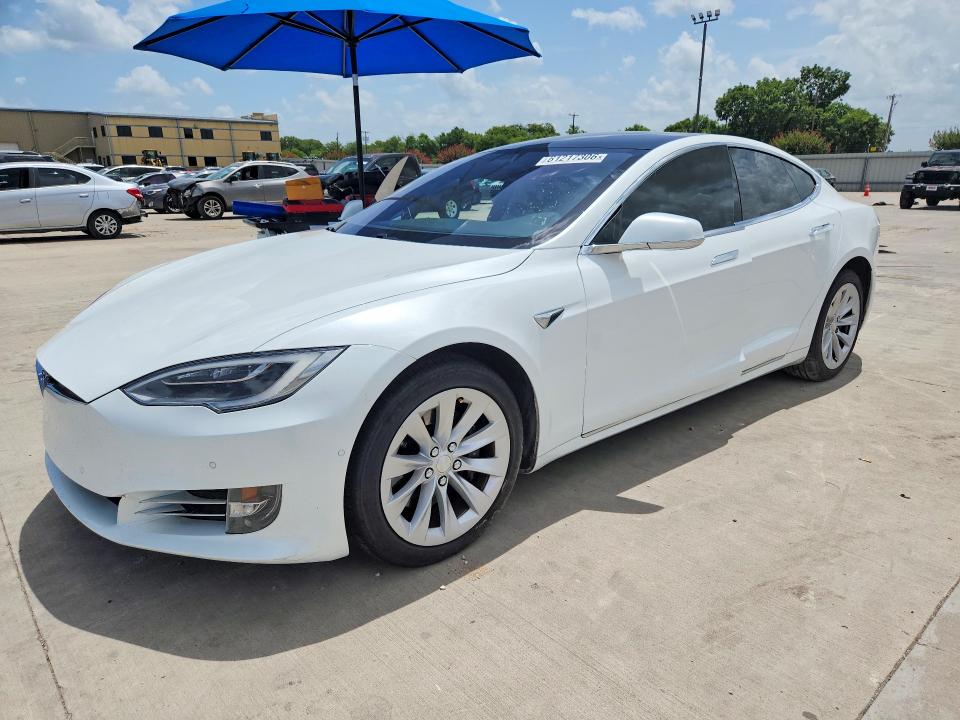 2017 Tesla Model s VIN 5YJSA1E11HF178848 COPART salvage auction — SIDE, Tx - Salvage Vehicle Title, sold $5,500 on 2026-07-27 (photo 1)