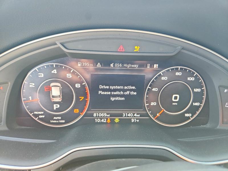 2018 Audi Q7 VIN WA1VAAF76JD020819 COPART salvage auction — FRONT END, Il - Salvage Certificate, sold $250 on 2026-07-30 (photo 9)