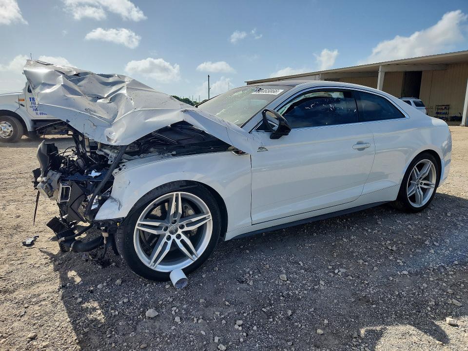2018 Audi A5 VIN WAUTNAF58JA003437 COPART salvage auction — FRONT END, FL - CERT OF TITLE SLVG REBUILDABLE, sold $525 on 2026-07-22 (photo 1)