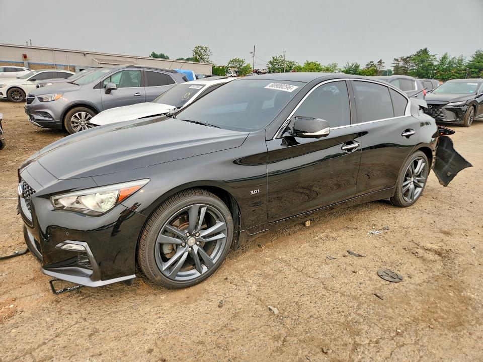 2019 Infiniti Q50 VIN JN1EV7AR7KM591973 COPART salvage auction — REAR END, Ct - Cert Of Title-Salvage, sold $1,300 on 2026-07-28 (photo 1)