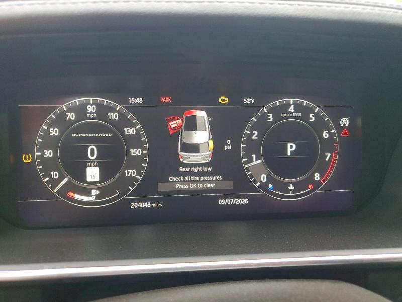 2018 Land rover RANGE ROVER VIN SALGS2RE9JA382200 COPART salvage auction — FRONT END, Md - Certificate Of Title (P), sold $9,700 on 2026-07-20 (photo 9)