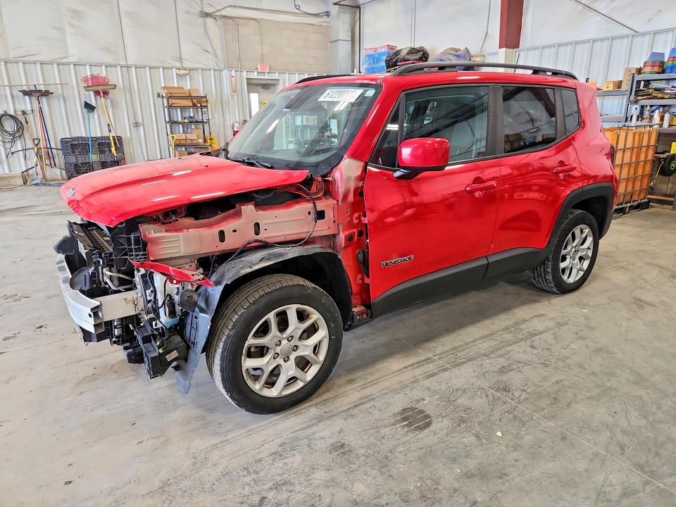 2018 Jeep Renegade VIN ZACCJBBB2JPJ16426 COPART salvage auction — FRONT END, Wi - Certificate Of Title, sold $2,350 on 2026-08-11 (photo 1)