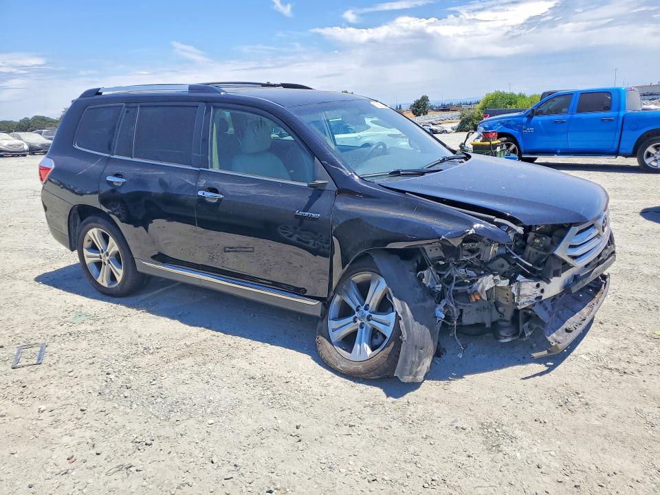2013 Toyota Highlander VIN 5TDDK3EH7DS217480 COPART salvage auction — FRONT END, Ca - Salvage Certificate, sold $1,600 on 2026-07-28 (photo 4)