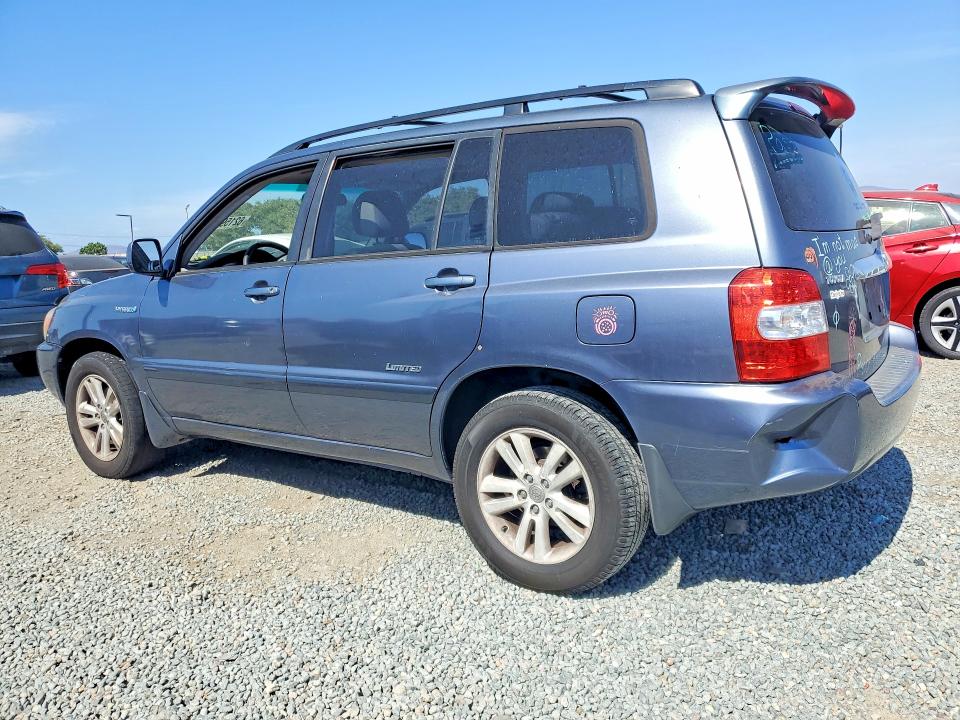 2006 Toyota Highlander hybrid VIN JTEDW21A760016462 COPART salvage auction — STRIPPED, Ca - Dis/Dlr/Exp Only Clean Title, sold $350 on 2026-07-31 (photo 2)