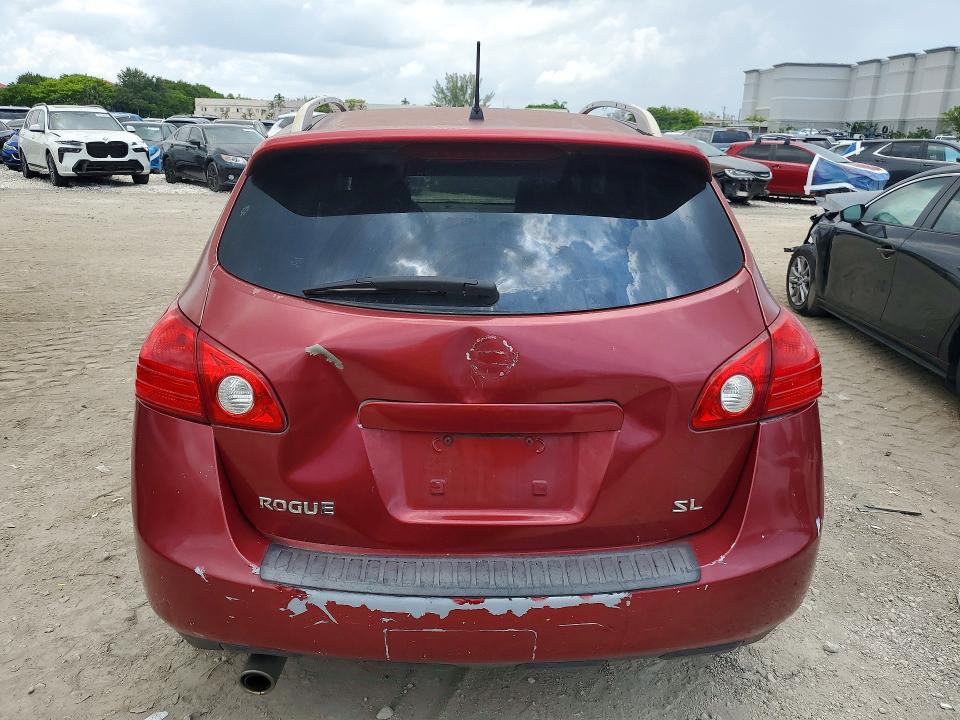 2008 Nissan Rogue VIN JN8AS58T68W013195 COPART salvage auction — MINOR DENT/SCRATCHES, Fl - Cert Of Ttl-Rebuilt&Slvg Rbld, sold $350 on 2026-07-10 (photo 6)