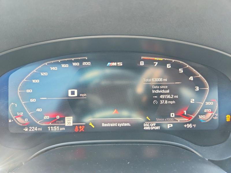 2020 BMW M5 VIN WBSJF0C09LCD38932 COPART salvage auction — NORMAL WEAR, Tn - Certificate Of Title (P), sold $35,500 on 2026-07-13 (photo 9)