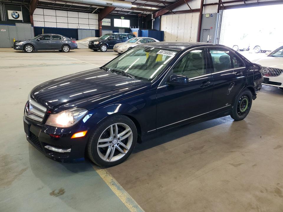 2012 Mercedes-benz C-klasse VIN WDDGF8BB8CA640259 COPART salvage auction — REAR END, CT - CERT OF TITLE-SALVAGE, sold $1,000 on 2026-08-13 (photo 1)