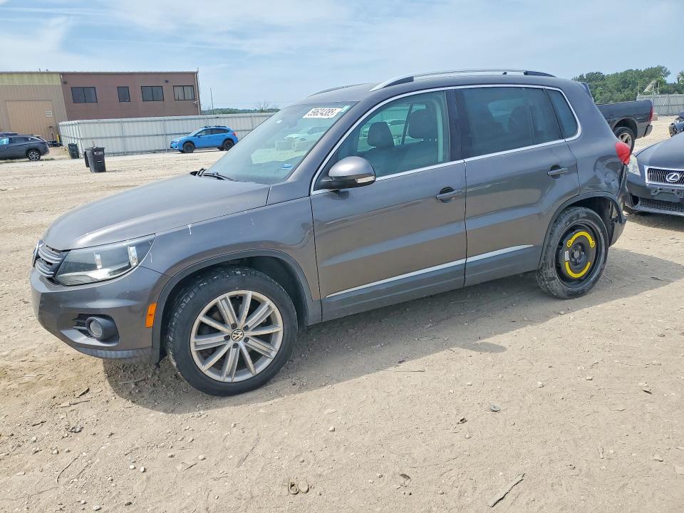 2012 Volkswagen Tiguan VIN WVGAV7AXXCW004158 COPART salvage auction — SIDE, Ks - Cert Of Title-Salvage, sold $1,100 on 2026-08-11 (photo 1)