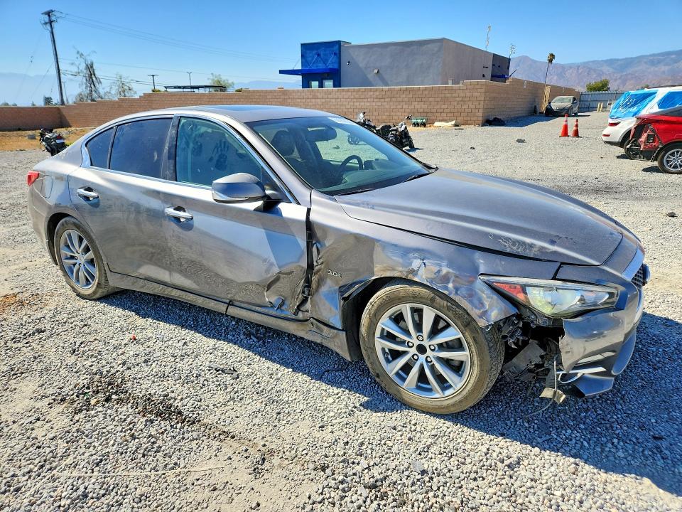 2016 Infiniti Q50 VIN JN1EV7APXGM303546 COPART salvage auction — SIDE, Ca - Salvage Certificate, sold $200 on 2026-07-29 (photo 4)