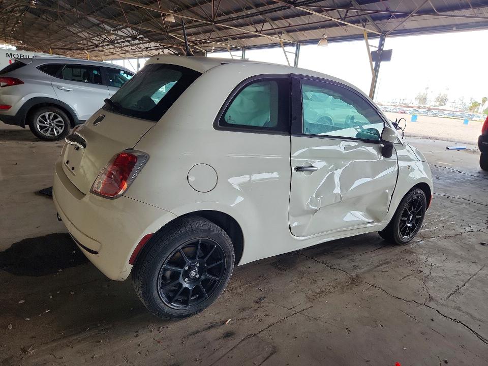 2014 Fiat 500 VIN 3C3CFFAR9ET293388 COPART salvage auction — SIDE, AZ - CERT OF TITLE - SALVAGE, sold $300 on 2026-09-09 (photo 3)