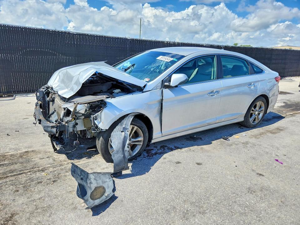 2019 Hyundai Sonata VIN 5NPE34AF9KH761378 COPART salvage auction — FRONT END, Fl - Certificate Of Title, sold $450 on 2026-07-09 (photo 1)