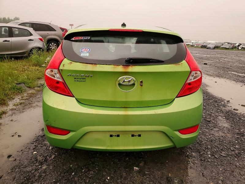 2012 Hyundai Accent VIN KMHCT5AE2CU044862 COPART salvage auction — FRONT END, Qc - Gravement Accidente, sold $125 on 2026-09-08 (photo 6)