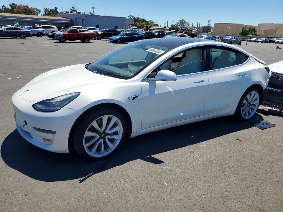 2020 Tesla Model 3 VIN 5YJ3E1EB6LF742343 COPART salvage auction — REAR END, CA - SALVAGE CERTIFICATE, sold $90 on 2026-07-27 (photo 1)