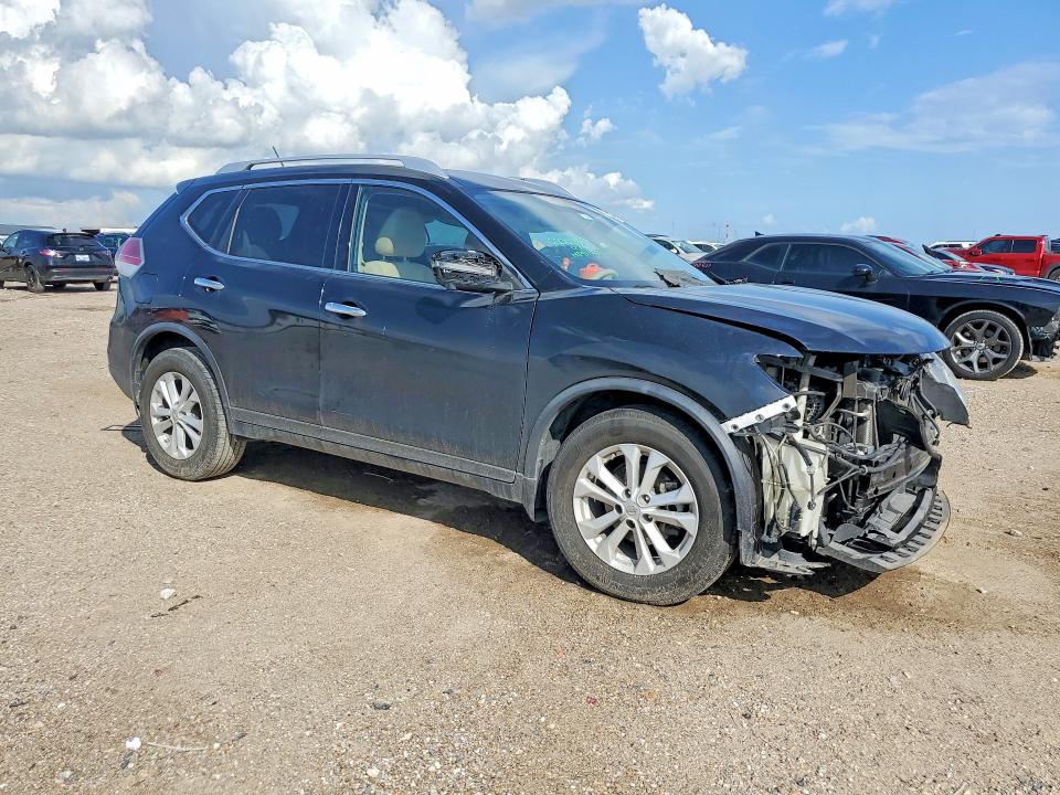 2015 Nissan Rogue VIN KNMAT2MT7FP524791 COPART salvage auction — FRONT END, TX - SALVAGE VEHICLE TITLE (P), sold $100 on 2026-07-16 (photo 4)