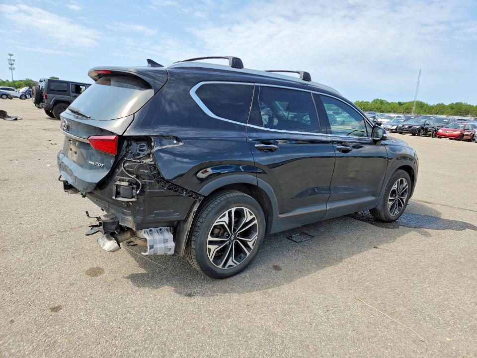 2020 Hyundai Santa fe VIN 5NMS5CAA0LH255612 COPART salvage auction — REAR END, Ny - Mv-907A Salvage Certificate, sold $8,300 on 2026-08-21 (photo 3)