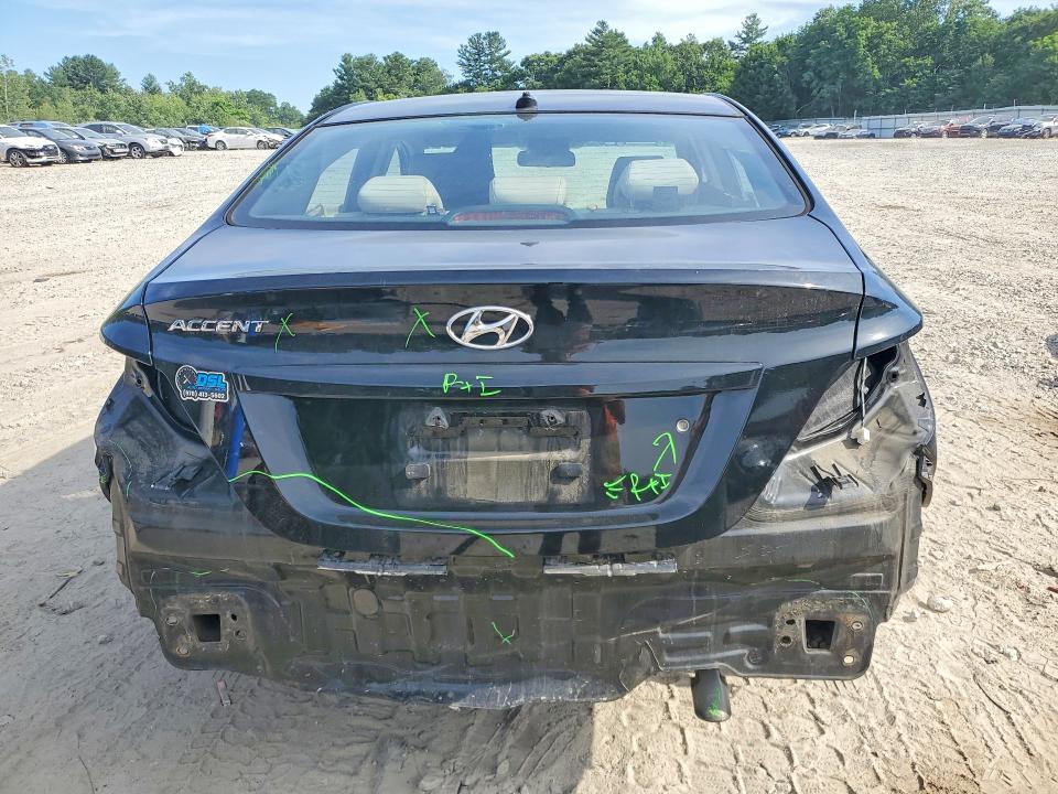 2016 Hyundai Accent VIN KMHCT4AE2GU102582 COPART salvage auction — REAR END, Ma - Cert Of Title-Reconstrctd Coll, sold $725 on 2026-07-27 (photo 6)