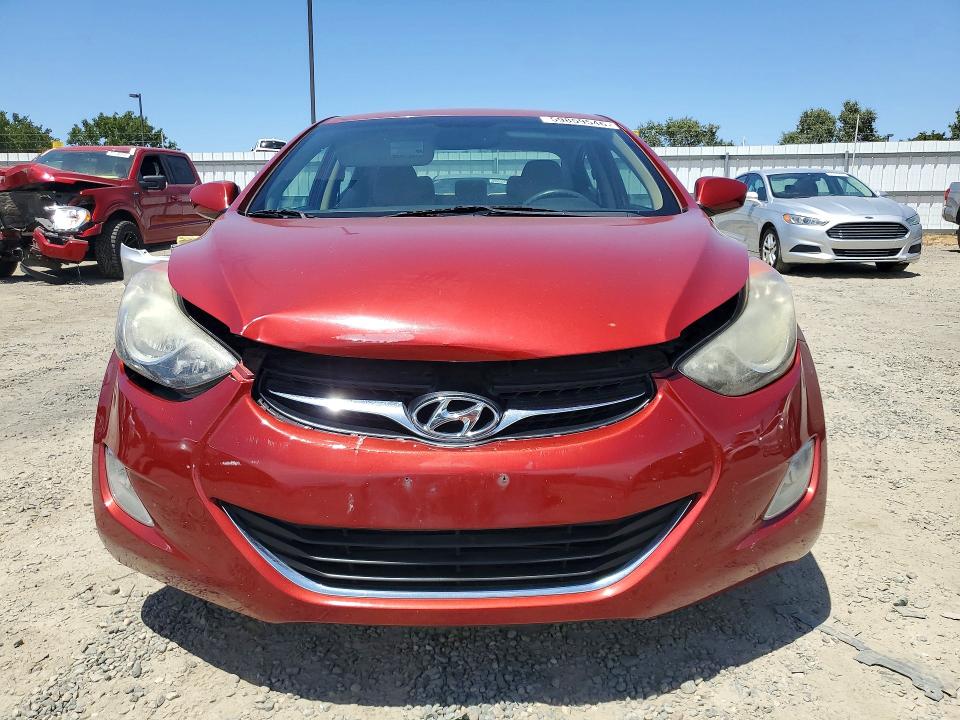 2013 Hyundai Elantra VIN KMHDH4AE8DU631861 COPART salvage auction — FRONT END, Ca - Salvage Certificate, sold $1,300 on 2026-07-09 (photo 5)