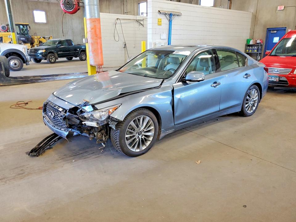 2020 Infiniti Q50 VIN JN1EV7AR0LM252702 COPART salvage auction — FRONT END, Mn - Cert Of Title-Salvage, sold $525 on 2026-07-21 (photo 1)