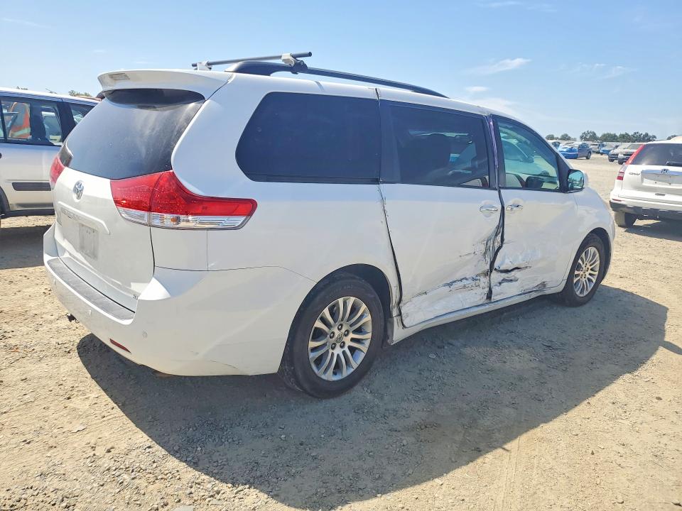 2011 Toyota Sienna VIN 5TDYK3DC6BS012799 COPART salvage auction — SIDE, CA - SALVAGE CERTIFICATE, sold $1,150 on 2026-07-09 (photo 3)