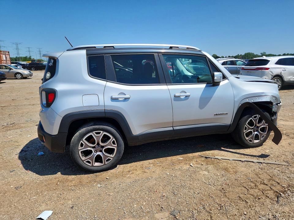 2015 Jeep Renegade VIN ZACCJBDT0FPB60200 COPART salvage auction — FRONT END, Il - Salvage Certificate, sold $1,900 on 2026-08-15 (photo 3)